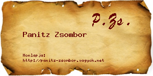 Panitz Zsombor névjegykártya